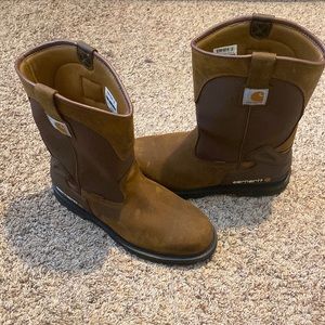 MEN'S CARHARTT CMP1200 WELLINGTON STEEL TOE WORK BOOTS